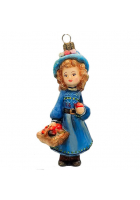Елочная игрушка «Девочка с яблоками»