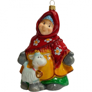 Елочная игрушка из стекла «Жил был у бабушки...», высота 12,5 см