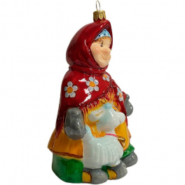 Елочная игрушка из стекла «Жил был у бабушки...», высота 12,5 см