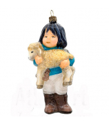 Елочная игрушка «Мальчик с барашком»