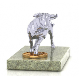 Фигурка быка «Вперед к успеху!» на каменной подставке