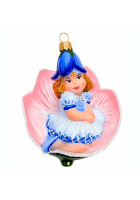 Ёлочная игрушка «Дюймовочка на цветке»