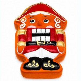 Елочная игрушка из стекла «Пряничный Щелкунчик», 10,5х7,5х2 см