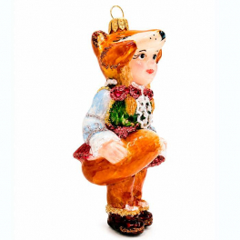Елочная игрушка из стекла «Девочка-Лисичка», 12х6х4,5 см