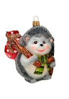 Ёлочная игрушка «Ёжик с котомкой»