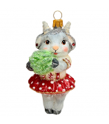 Ёлочная игрушка «Козочка с капустой»