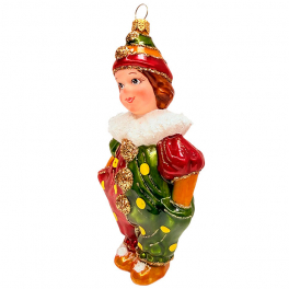 Елочная игрушка ручной работы «Мальчик Арлекин», 13,5х7х4,5 см
