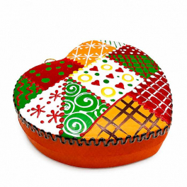 Елочная игрушка из стекла «Пряничное сердце», 8х8,5х2,5 см