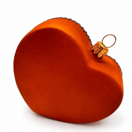 Елочная игрушка из стекла «Пряничное сердце», 8х8,5х2,5 см