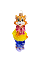 Ёлочная игрушка «Кот с бантом»