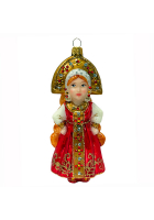 Ёлочная игрушка «Царевна в красном наряде»