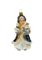 Ёлочная игрушка «Снегурочка с зайчиком»