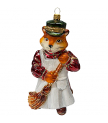 Ёлочная игрушка «Кот Василий, рыжий»