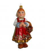 Ёлочная игрушка «Алёнушка с корзинкой»