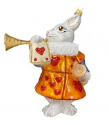 Ёлочная игрушка «Кролик с горном»