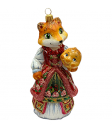Ёлочная игрушка «Лиса с колобком»
