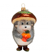 Ёлочная игрушка «Ёжик с яблочком»