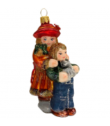 Ёлочная игрушка «Дети с кроликом»