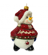 Ёлочная игрушка «Снеговик в свитере»