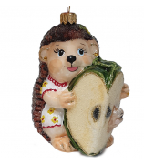 Ёлочная игрушка «Ёжка с яблочком»