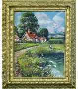 Картина «Сельский пейзаж». Da Mari. Масло Картина «Сельский пейзаж». Da Mari. Масло