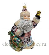 Елочная игрушка «Дед Мороз с колокольчиком»