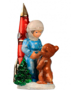 Елочная игрушка «Космонавт и мишка»