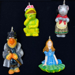 Набор стеклянных елочных игрушек «Дюймовочка», Komozja Family, Польша