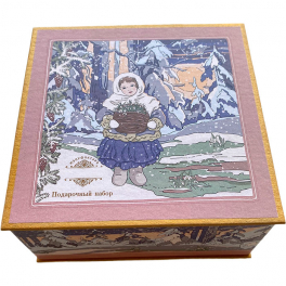 Подарочный набор с ватной ёлочной игрушкой «Девочка с подснежниками»