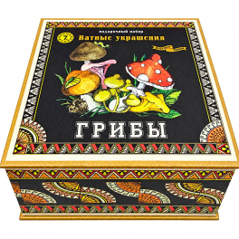 Подарочный набор ватных ёлочных игрушек «Грибы»
